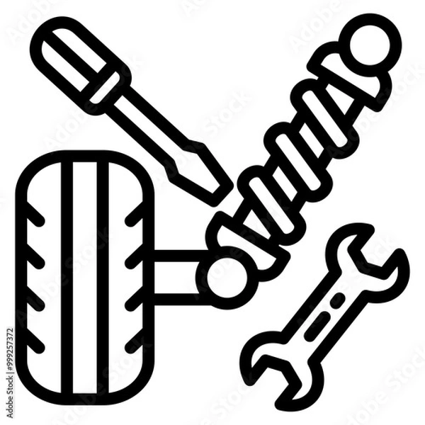 Fototapeta shock absorber, strut, spring, bounce, stability