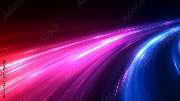 Fototapeta Abstract Background with Colorful Lights and Curves