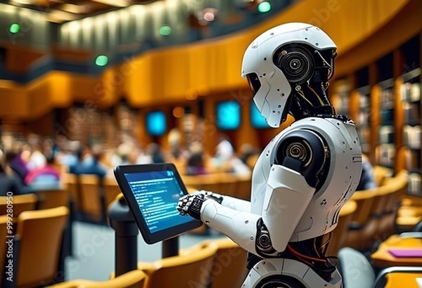 Fototapeta robot librarian