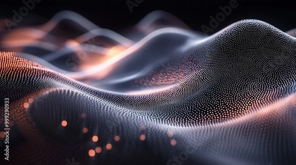 Fototapeta Quantum Shadow: Abstract Light and Dark Interplay in Dimensional Transition