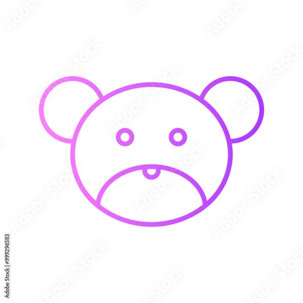 Fototapeta bear gradient icon
