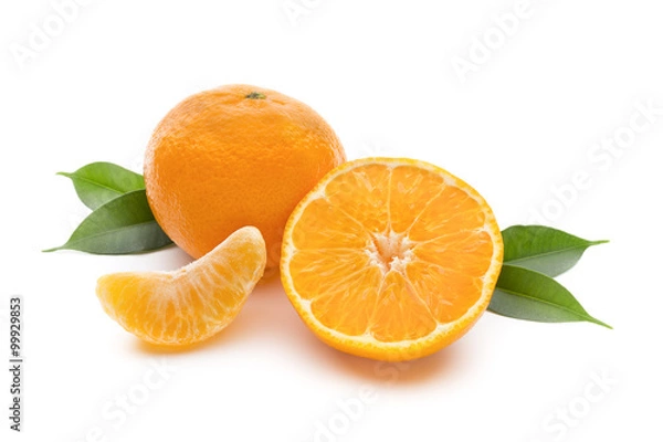 Obraz Orange on the isolated white background.
