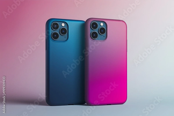 Fototapeta Phone case design, Future Dusk color, minimal background