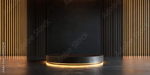 Fototapeta Product photography backdrop, luxury high end modern sleek style contrast background, empty space, clean design, generated ai
