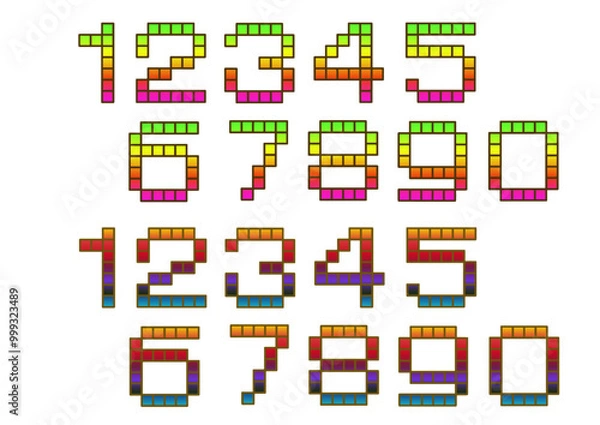 Obraz POP用文字_ブロック_数字9