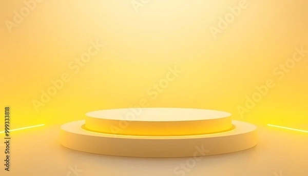 Fototapeta Elegant 3d podium with carpet on stage, for business