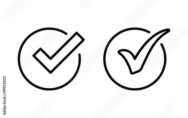 Obraz check mark icon, check mark sign vector	