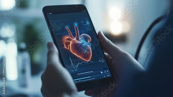 Fototapeta Enhancing Patient Care: A Cardiologist’s Use of a Heart Failure Management App to Monitor Symptoms and Medication Adherence for Improved Health Outcomes