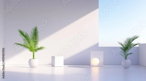 Fototapeta A pristine, clean white background with soft gradients and even lighting, perfect for minimalist visuals.