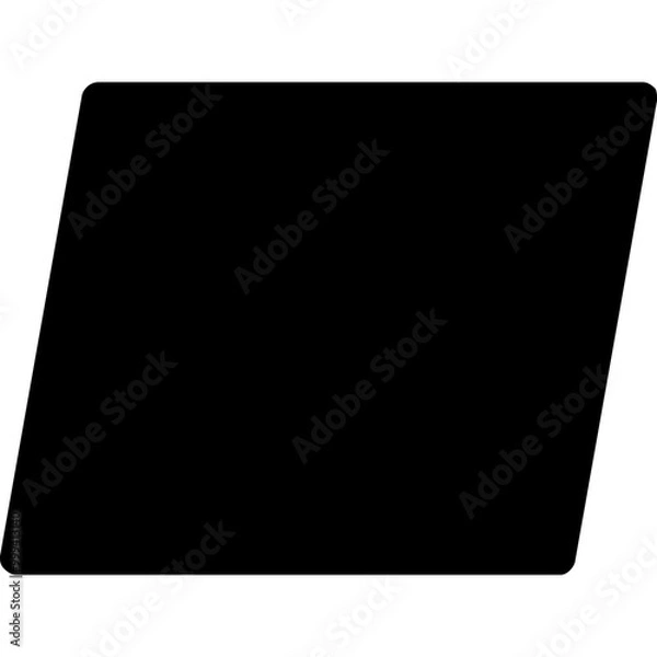 Fototapeta Parallelogram Icon Glyph Style. Simple Geometric Shapes Vector Illustration.