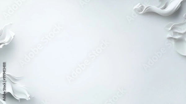 Fototapeta Soft, light white background with subtle, faint texture, perfect for delicate branding or product images.