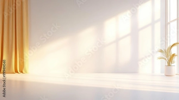 Obraz White background with soft directional lighting, creating a professional setting for product photography.