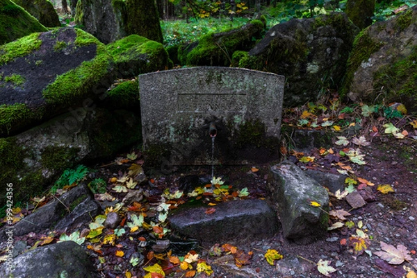 Fototapeta old grave stone