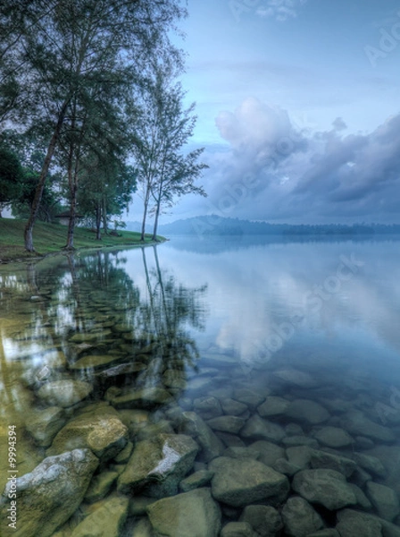 Obraz Zimny ​​niebieski świt