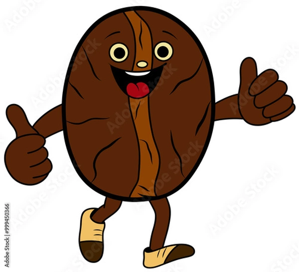 Obraz Coffee beans cartoon 
