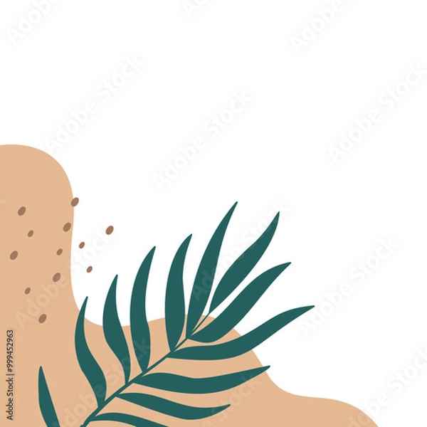 Fototapeta Abstract Blob with Leaf Corner