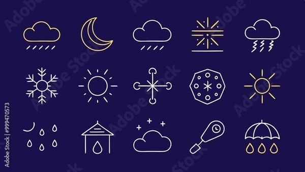 Fototapeta Weather icon set