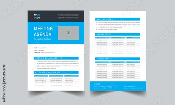 Obraz Meeting Agenda