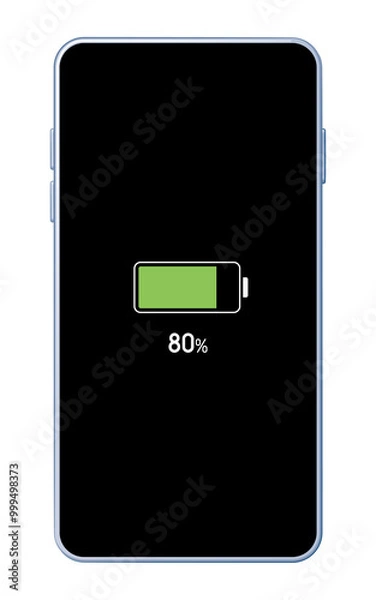 Fototapeta バッテリー残量が80%のスマートフォン