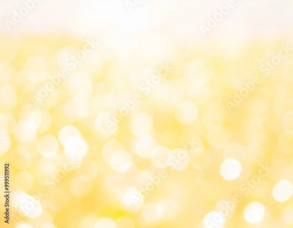 Fototapeta <イラスト>背景素材・光の玉ボケイメージ・黄色
