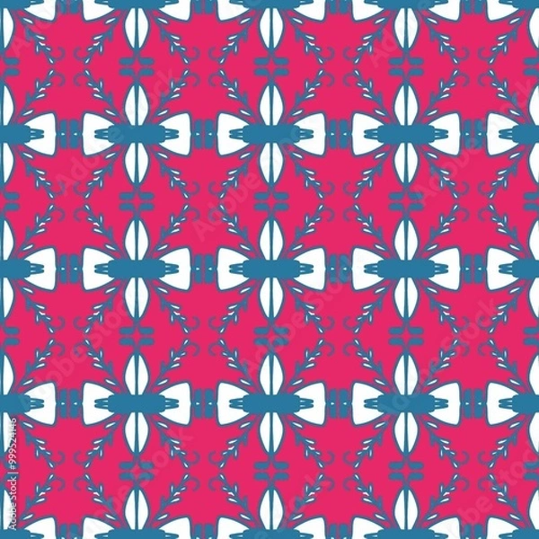 Obraz seamless pattern with flowers on pink background