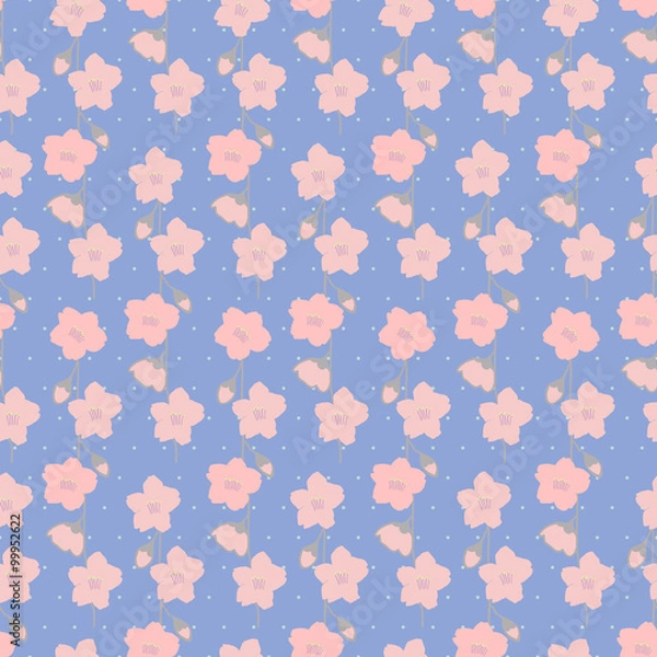 Fototapeta Seamless pattern with Sakura branches