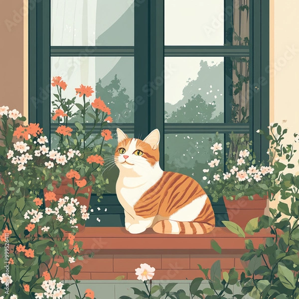 Obraz a peaceful cat