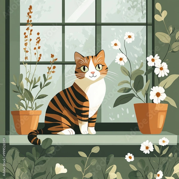 Obraz a peaceful cat