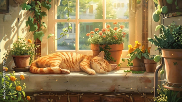 Obraz Sleeping cat