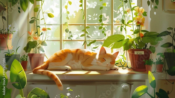 Obraz Sleeping cat