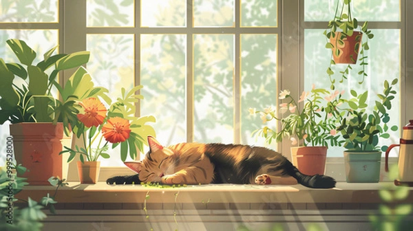 Obraz Sleeping cat