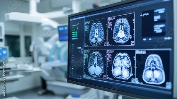 Fototapeta Monitor screen in radiology.
