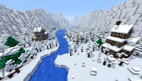 Obraz snow covered mountains