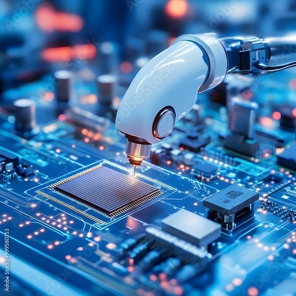 Obraz electronic circuit Chip board 