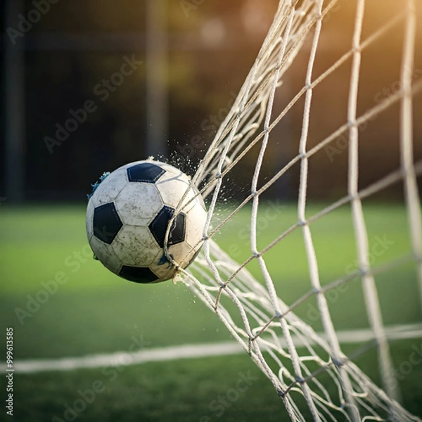 Fototapeta How much force does it take to shoot a ball through a net?