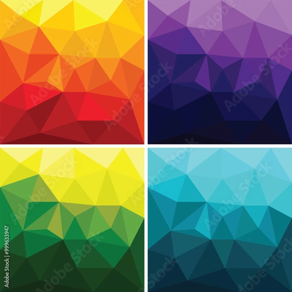 Obraz Polygonal graphic vector curve line overlap background for text and message design