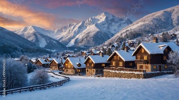 Fototapeta A Beautiful Realistic winter season background