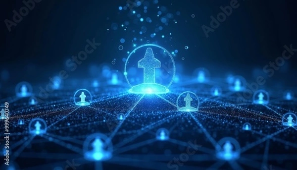 Fototapeta  Connected Future  Network of Tomorrow