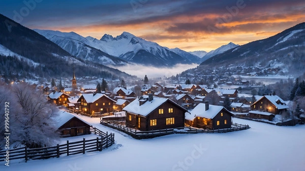 Fototapeta A Beautiful Realistic winter season background