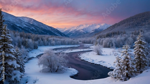 Obraz A Beautiful Realistic winter season background