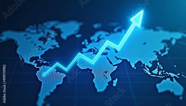 Obraz  Global Growth Surge  A Bright Future Ahead