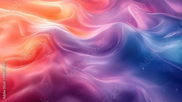Fototapeta fluid abstract illustration of smooth flowing colors resembling melted glass with a shiny surface that reflects light beautifully evoking a sense of tranquility and elegance