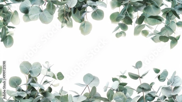 Fototapeta A collection of fresh green leaves, suitable for nature-themed projects or decorative uses