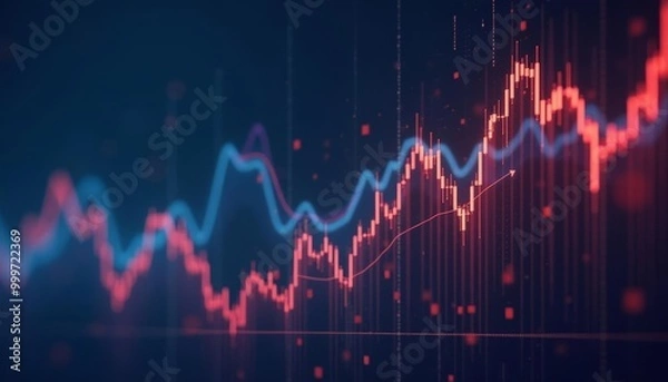 Fototapeta  Elevated financial data visualization