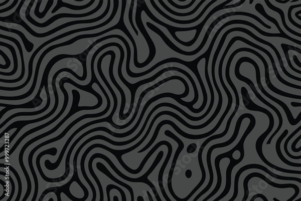 Fototapeta An abstract, seamless pattern of swirling red and white lines.