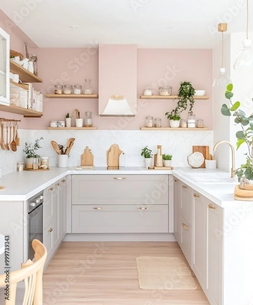 Obraz modern kitchen interior, pastel