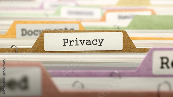 Obraz Folder plików oznaczony jako Prywatność.