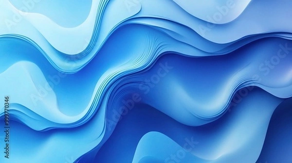 Fototapeta Abstract Blue Wave Texture Background