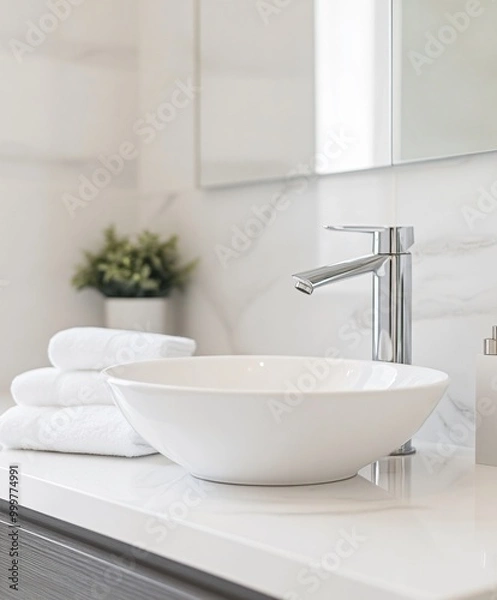 Obraz bathroom sink and faucet