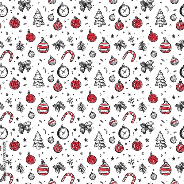 Obraz seamless Christmas pattern